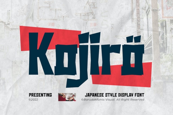 Kojiro - Japanese Style Display Font Font Download