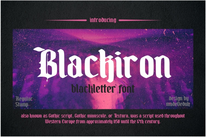 Blackiron Font Download
