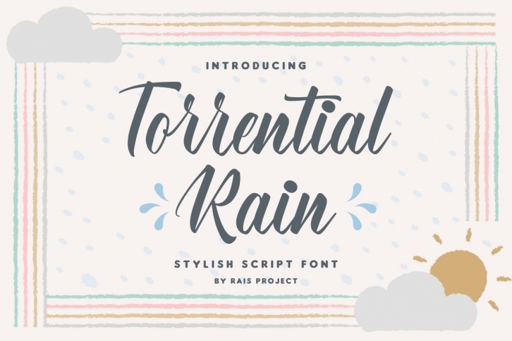 Torrential Rain Font Download