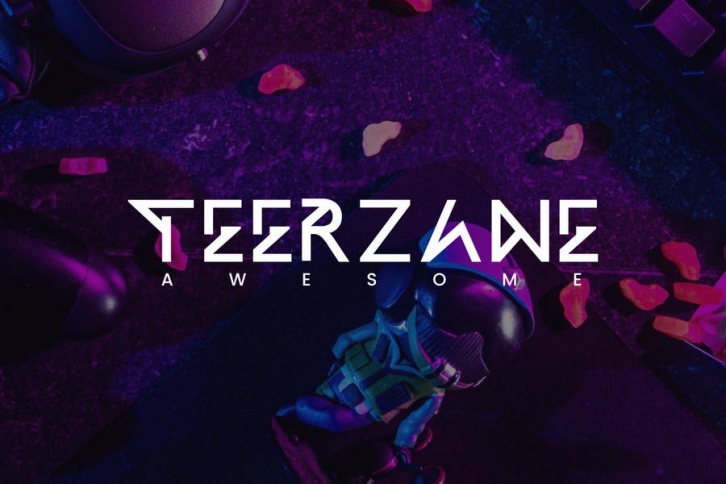 Teerzane - Futuristic Font Font Download