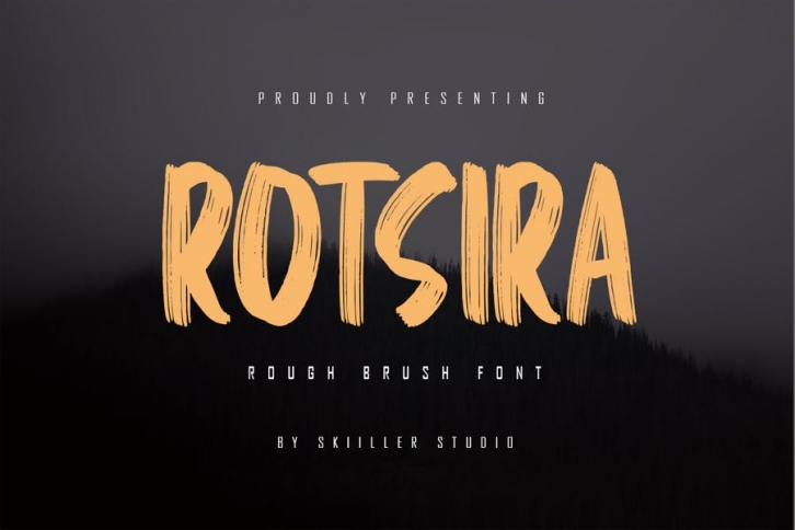 Rotsira - Rough Brush Font Font Download