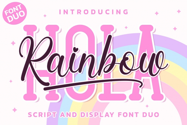 Hola Rainbow Duo Font Download