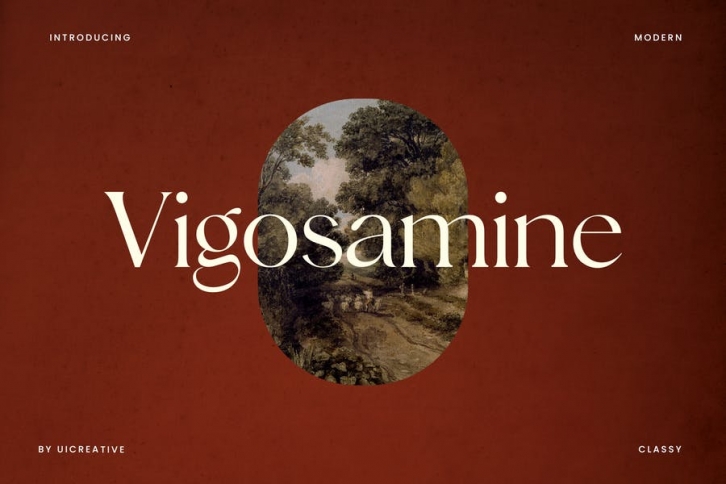 Vigosamine Luxury Serif Font Font Download