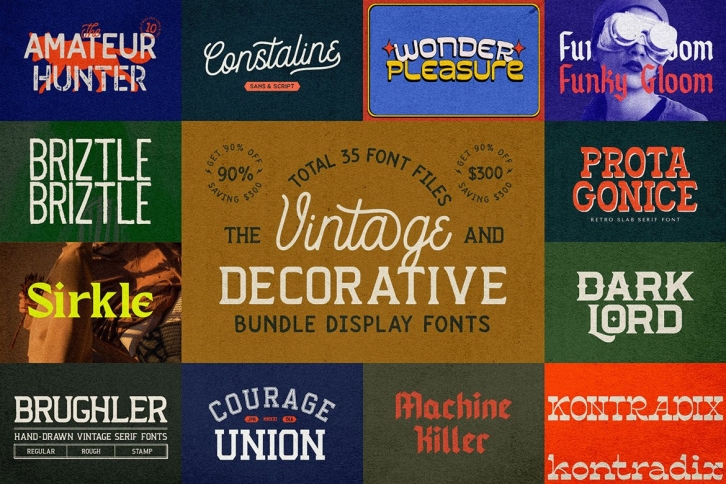 Vintage & Decorative Display Bundle s Font Download