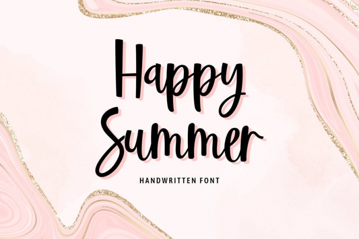 Happy Summer Calligraphy Font Font Download