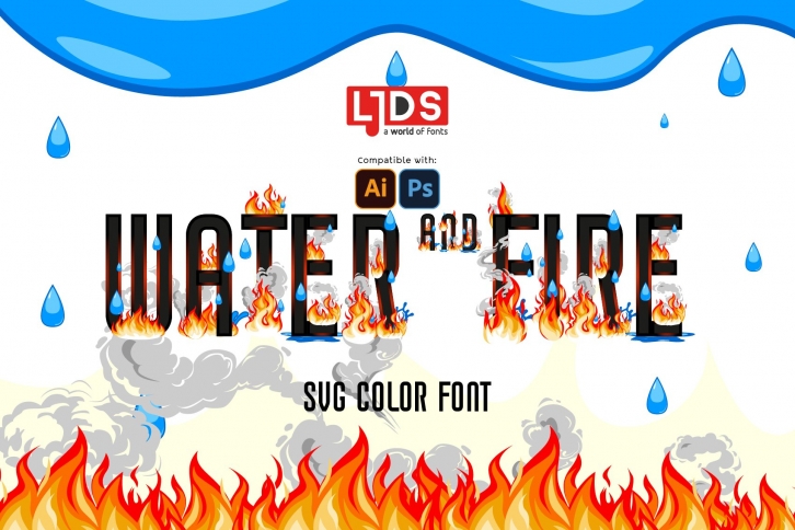 Water and Fire Font Download