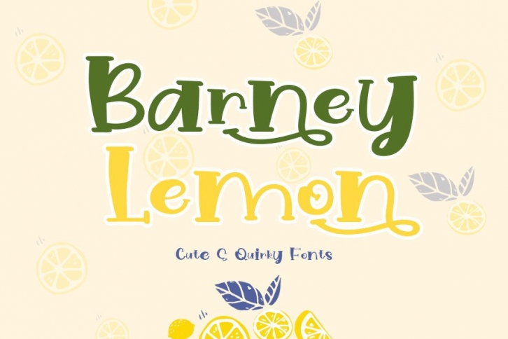 Barney Lemon Font Download