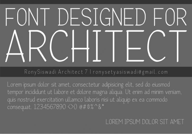 Rony Siswadi Architect 7 Font Download