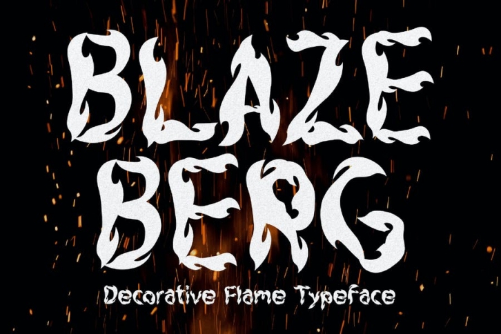 Blazeberg - Flame Typeface Font Download