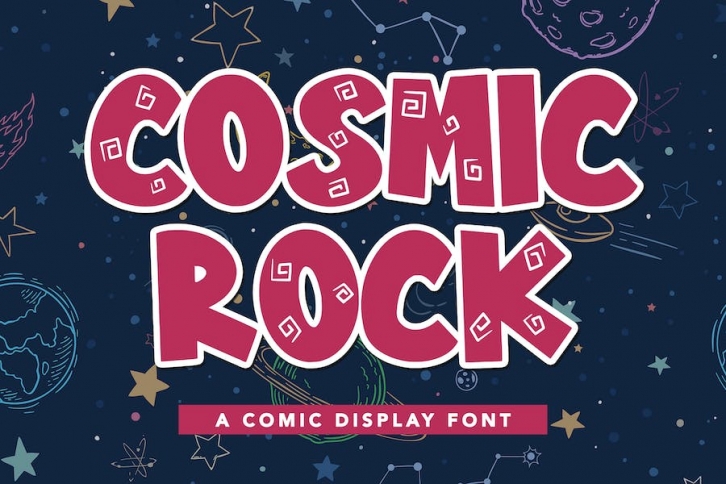 Cosmic Rock - A Comic Display Font Font Download