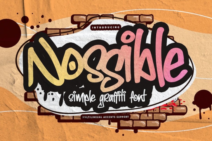 NOSSIBLE - Simple Graffiti Font Font Download