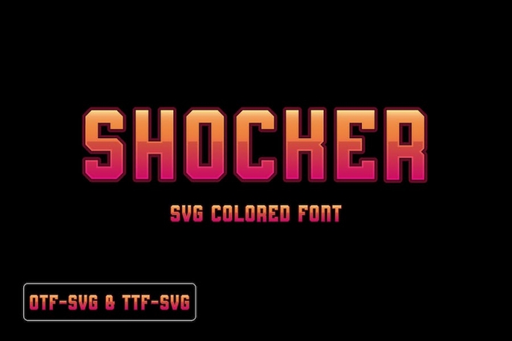 Shocker - SVG colored font Font Download