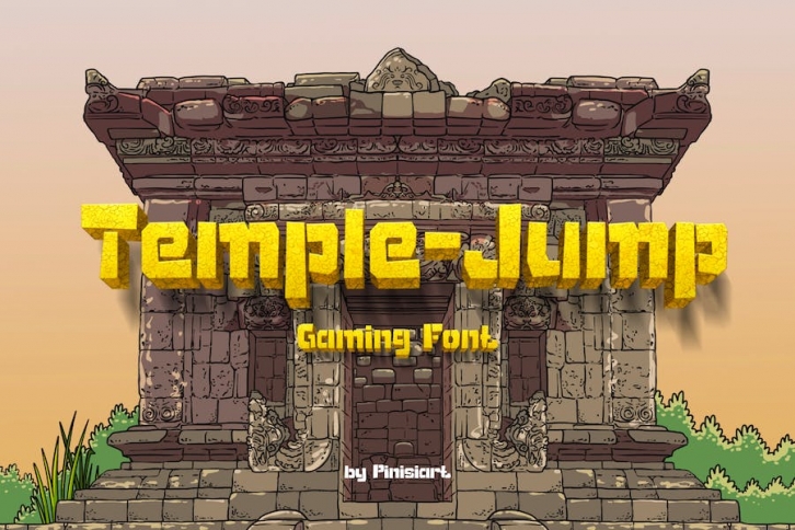 Temple Jump - Gaming Font Font Download