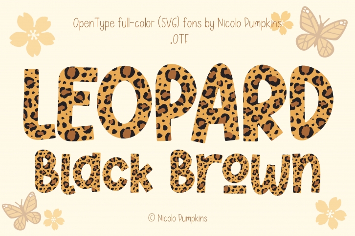 Leopard Black Brown Font Download