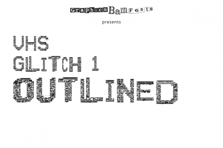 Vhs Glitch 1 Outlined Font Download