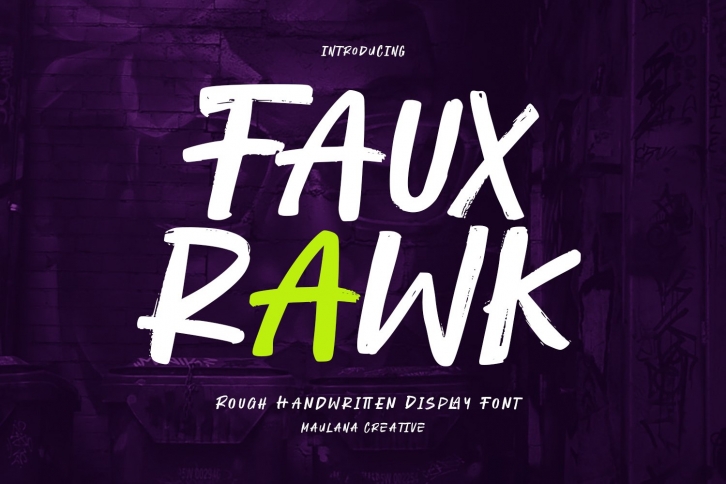 Fauxrawk Handwritten Display Font Download