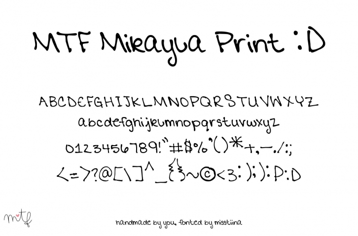 Mikayla Print Font Download