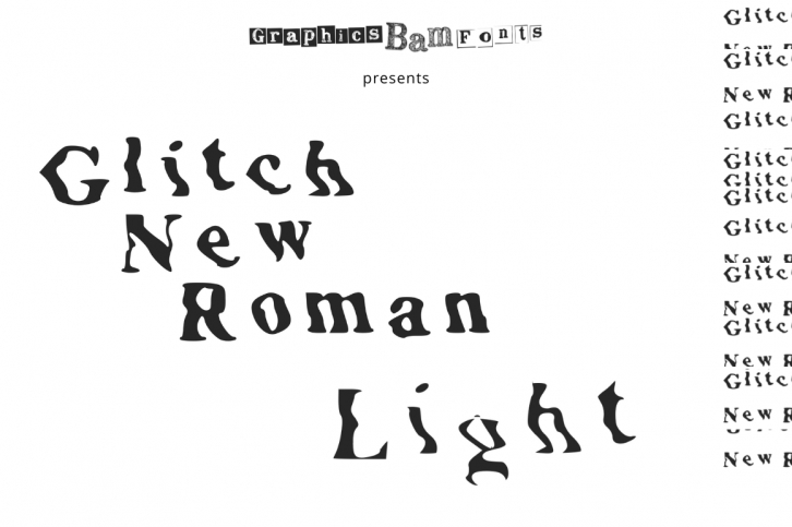 Glitch New Roman Light Font Download