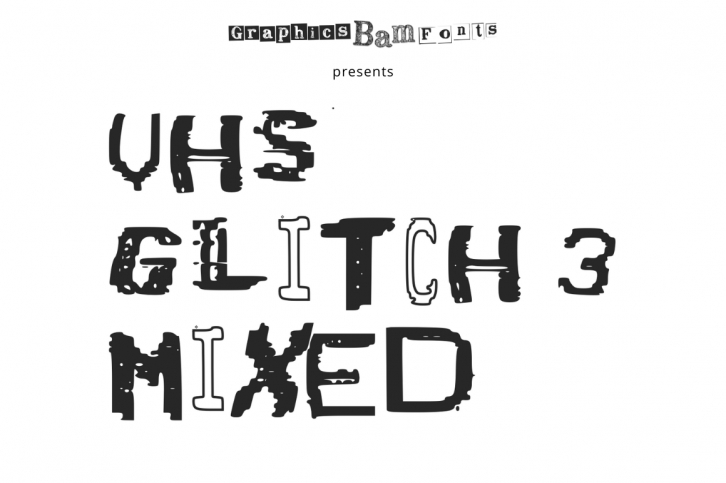 Vhs Glitch 3 Mixed Font Download