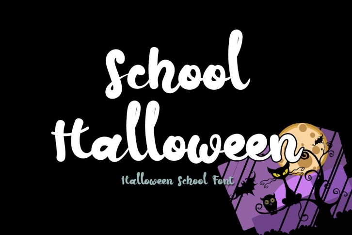 School Halloween Font Download