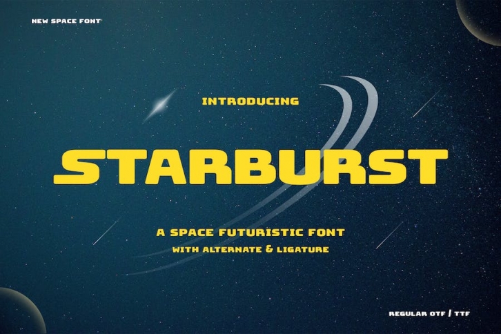 Starburst - A Space Futuristic Font Font Download