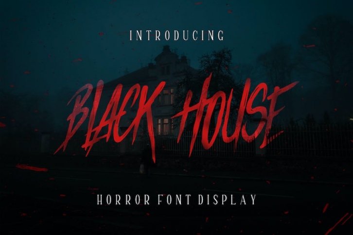 Black House - Horror Font Display Font Download