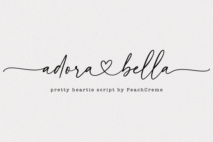 Adora Bella Heart Font Download