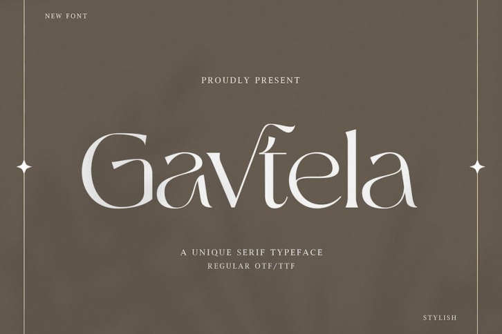 Gavtella - A Unique Serif Typefae Font Download