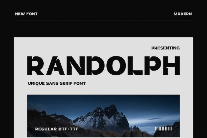 Randolph - Unique Sans Serif Font Font Download