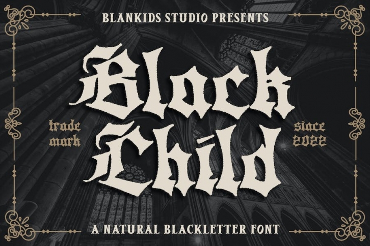 Black Child a Natural Blackletter Font Font Download