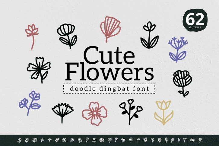 Cute Flowers Dingbat Font Download