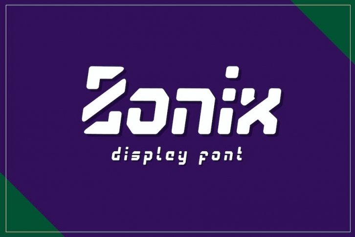 Zonix - Modern display font Font Download