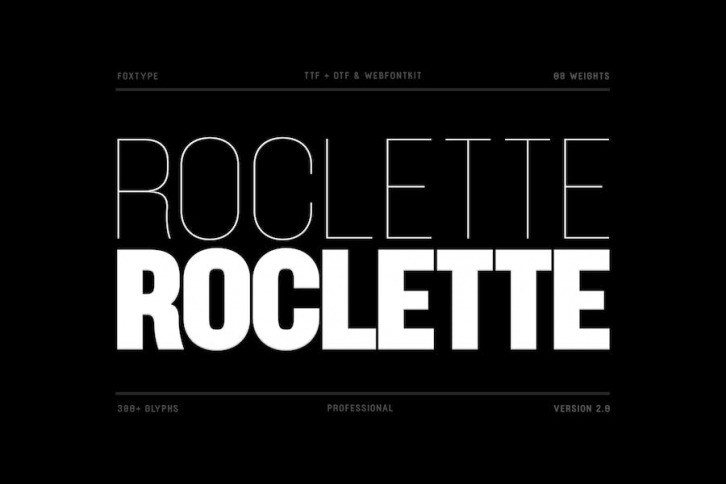 Roclette Pro Display Typeface Font Download
