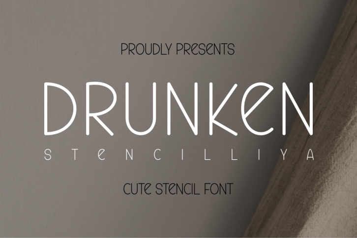 Drunken Stencilliya Font Download