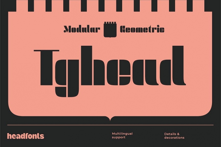 Tghead Geometric and Modular Font Font Download