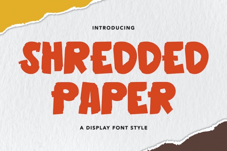 ShreddedPaper - A Display Font Font Download