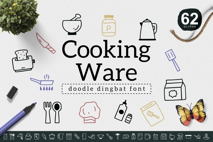 Cooking Ware Dingbat Font Download