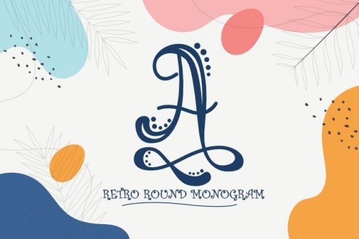 Retro Round Monogram Font Download