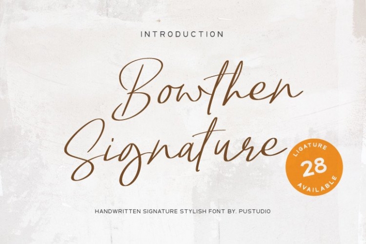 Bowthen Signature Font Download