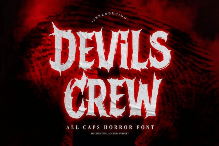 Devils Crew - All Caps Horror Font Font Download