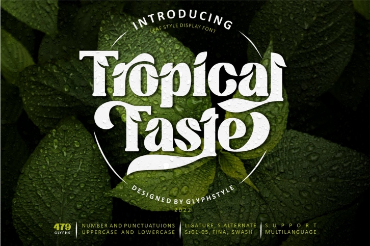 Tropical Taste Plant Theme Font Download