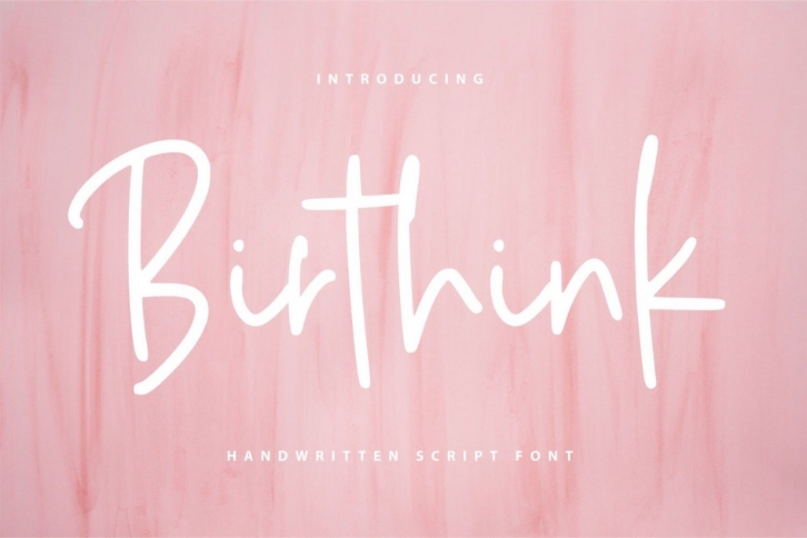 Birthink Font Download