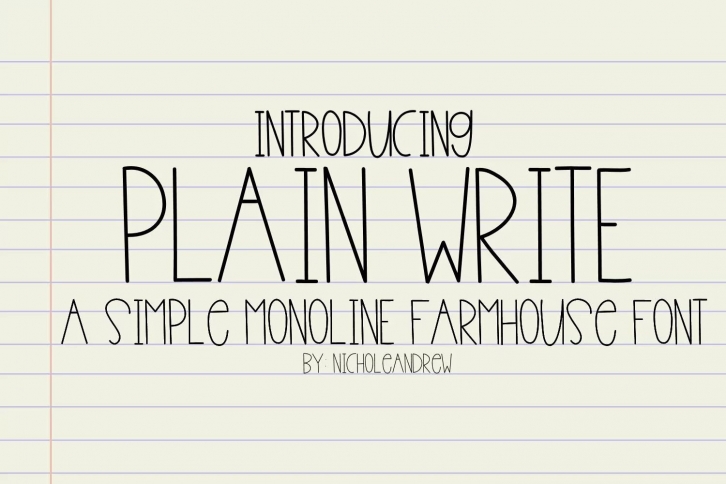 Plain Write Font Download