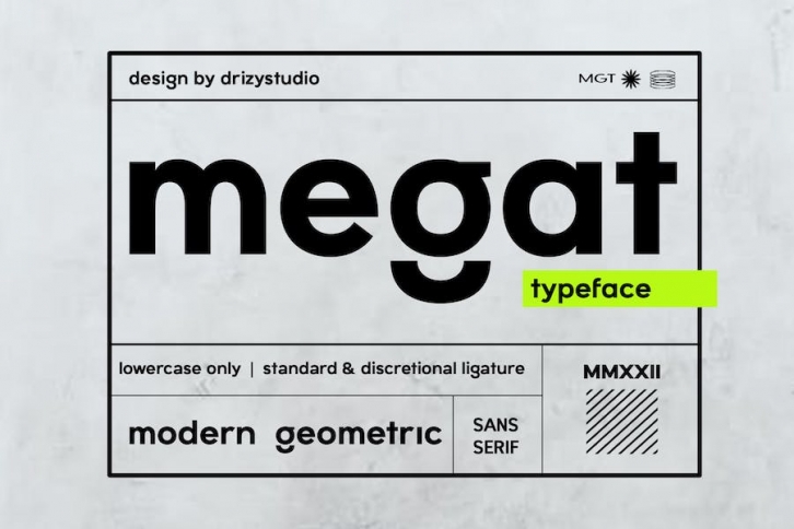Megat - Modern Geometric Font Font Download