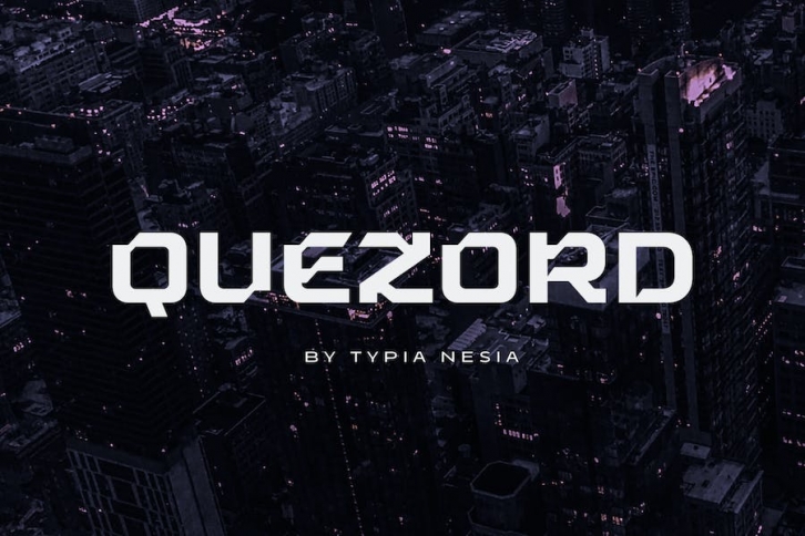 Quezord - Techno Futuristic / Sci-fi Game Font Font Download