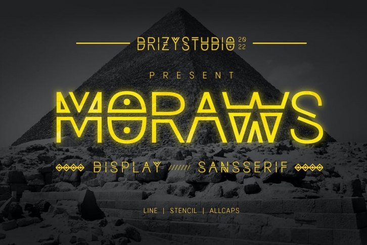 Moraws - Stencil Font Font Download