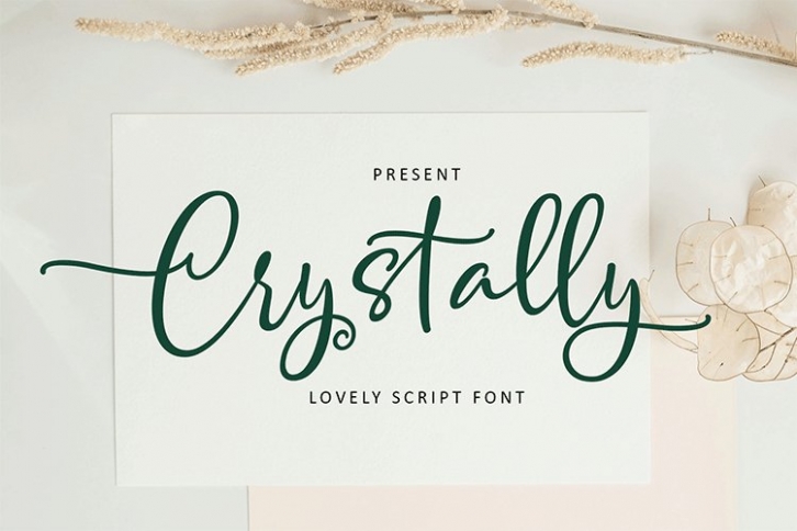 Crystally Slant Calligraphy Font Download