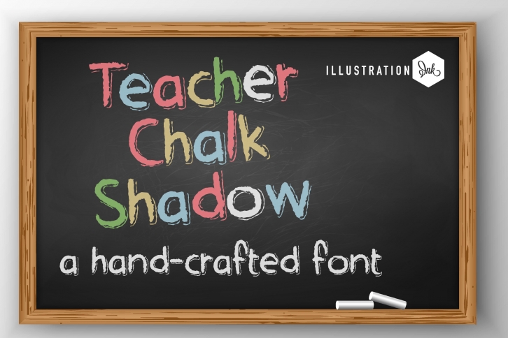 ZP Teacher Chalk Shadow Font Download