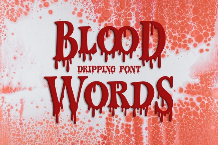 Blood Words Font Download