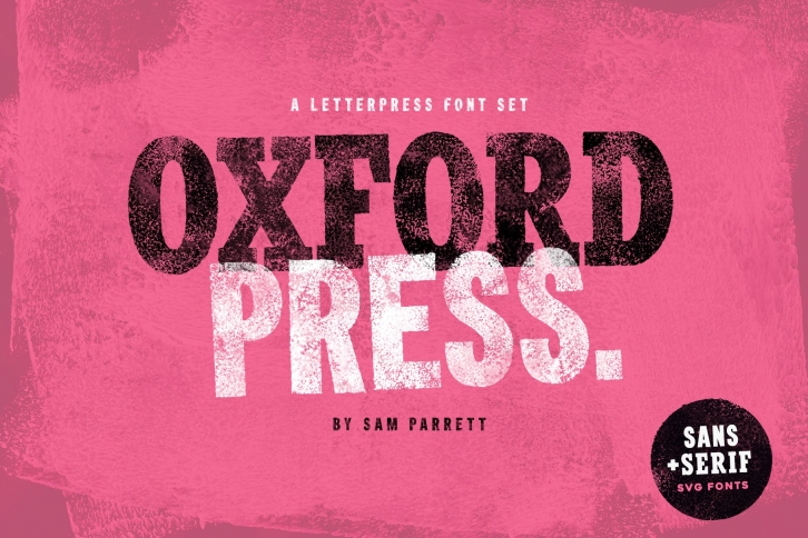 Oxford Press SVG Font Download